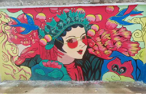 宣汉墙体彩绘-网红墙