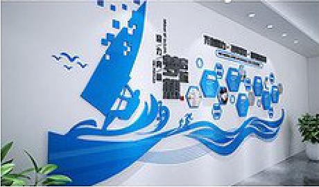 宣汉海浪主题文化墙如何设计？