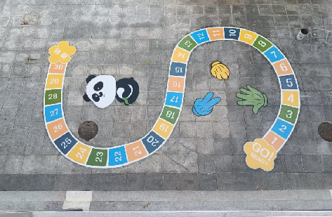 宣汉地面游戏彩绘