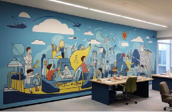 宣汉办公室墙绘的特点。