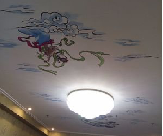 宣汉如何快速绘制天花板上的手绘墙？